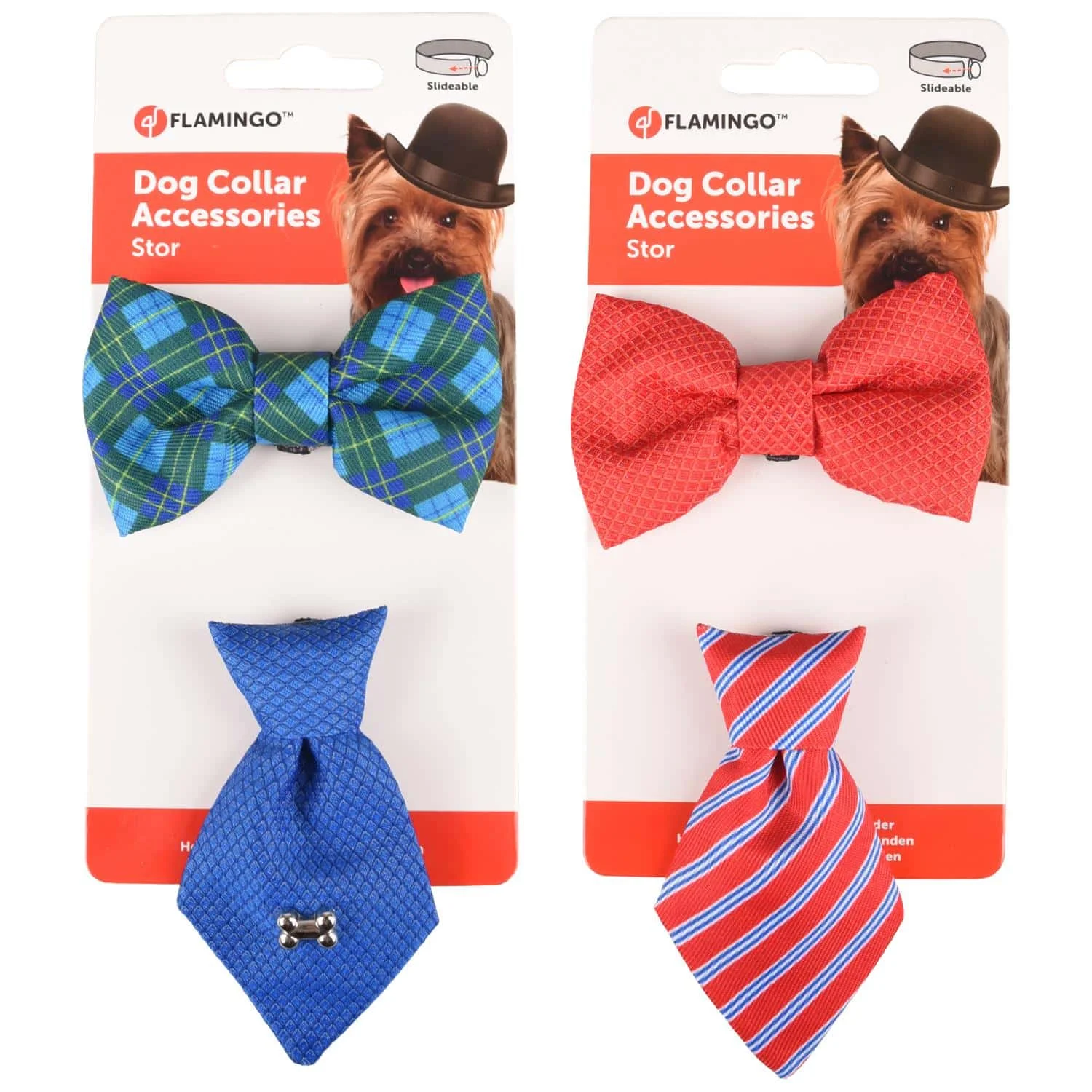 Φωτογραφία προϊόντος: COLLAR ACCESSORY STOR BOW TIE + TIE BLUE/RED ASS