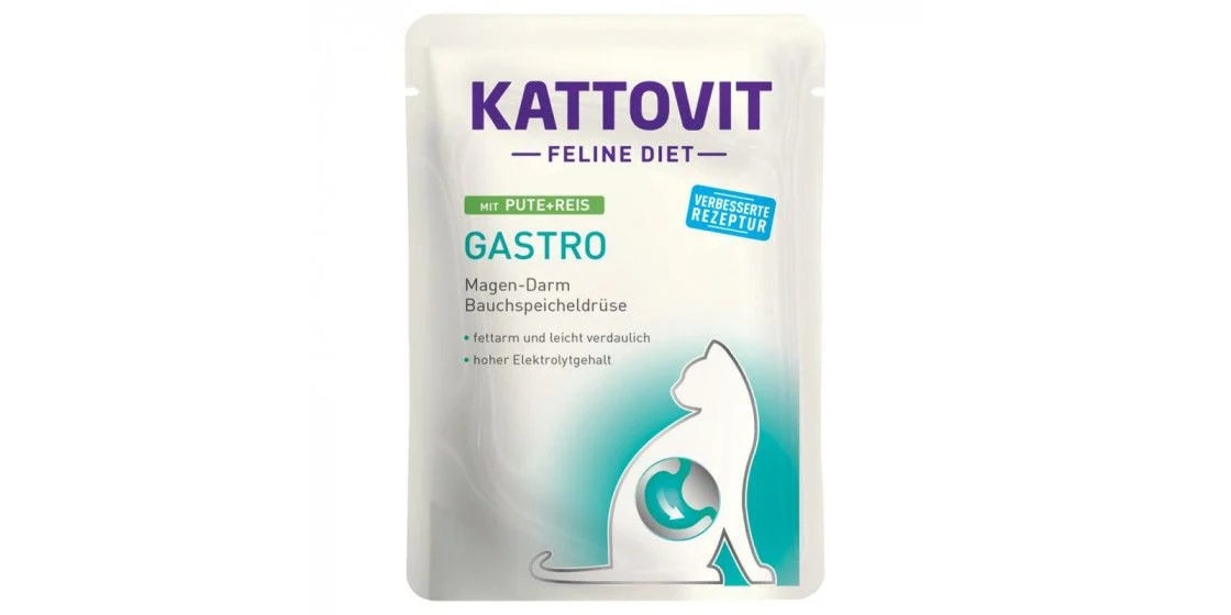 Φωτογραφία προϊόντος: Υγρή Τροφή Γάτας Kattovit Feline Diet Gastro Turkey + Rice σε Φακελάκι 85gr