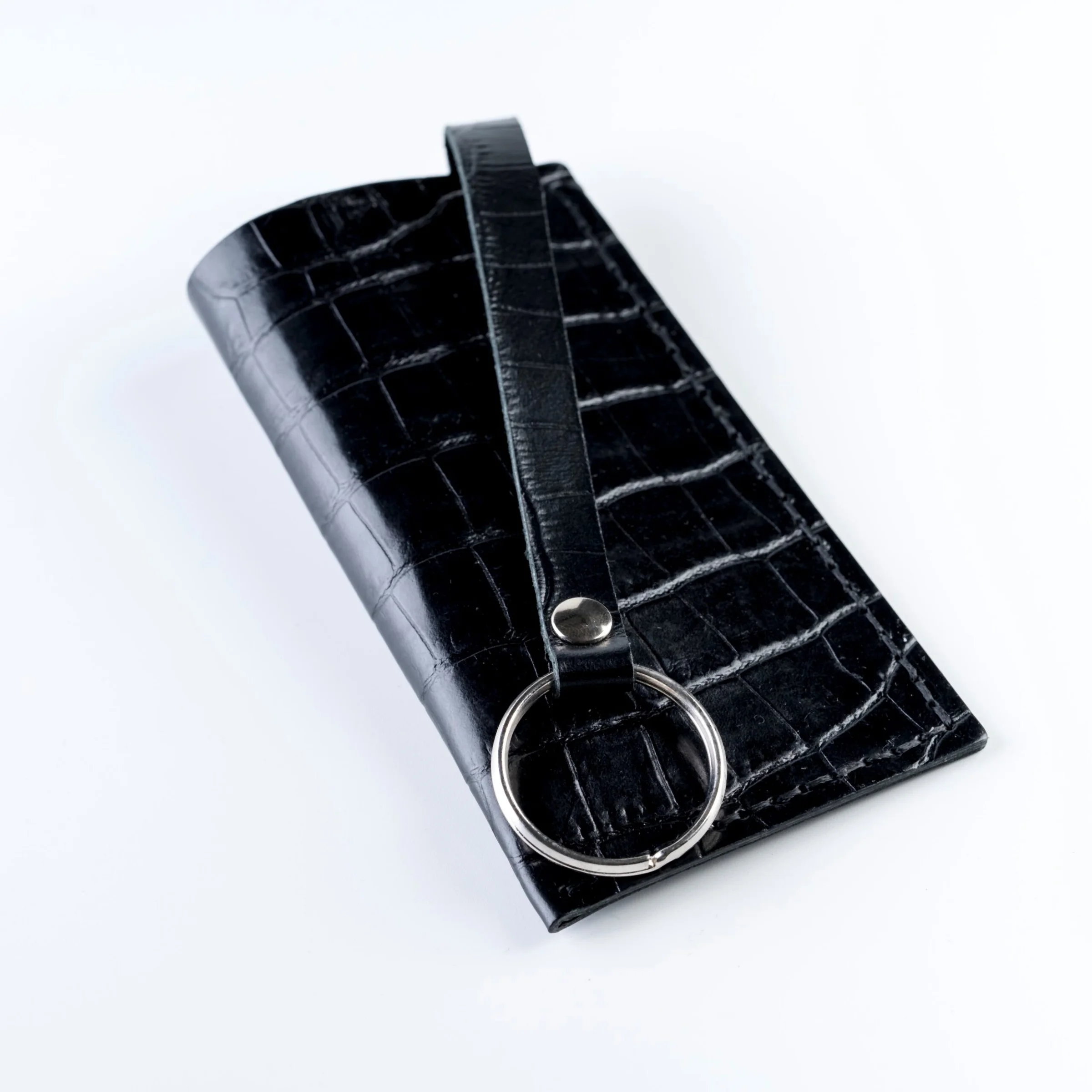 Φωτογραφία προϊόντος: ByLeather ΧΕΙΡΟΠΟΙΗΤΗ ΔΕΡΜΑΤΙΝΗ ΚΛΕΙΔΟΘΗΚΗ ΜΕ ΧΑΡΑΞΗ Μαύρο Κροκό