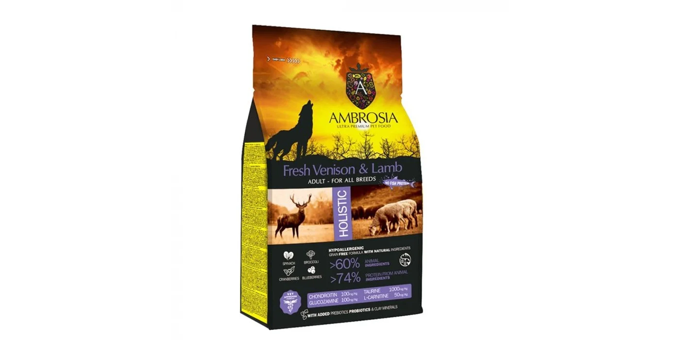 Φωτογραφία προϊόντος: AMBROSIA DOG GRAIN FREE ADULT FRESH VENISON + LAMB