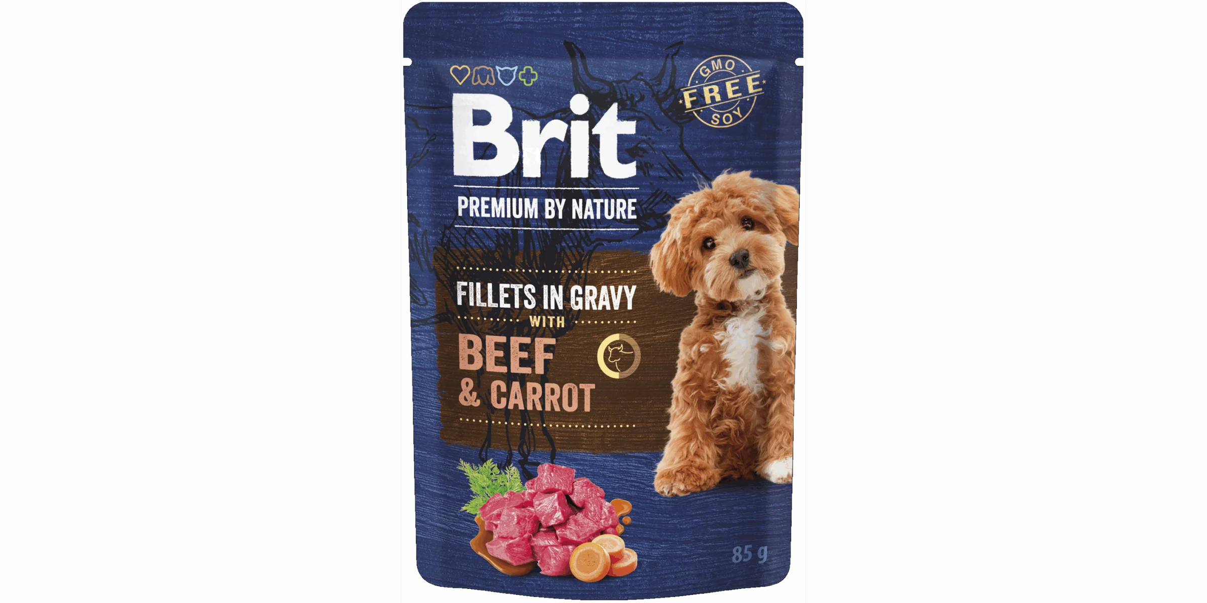 Φωτογραφία προϊόντος: Brit Premium By Nature® Dog Pouches Fillets in Gravy Beef + Carrot