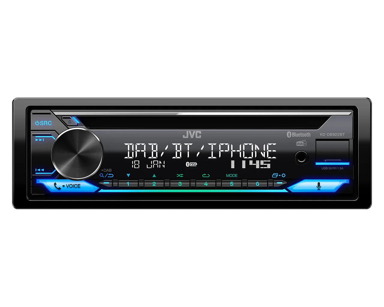 Φωτογραφία προϊόντος: JVC RCD USB ΒΤ VARIO 3 pre-out DAB KDDB922BT