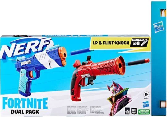 Φωτογραφία προϊόντος: Nerf Εκτοξευτής Lp +#038; Flint - Knock Fortnite και δώρο λαμπάδα