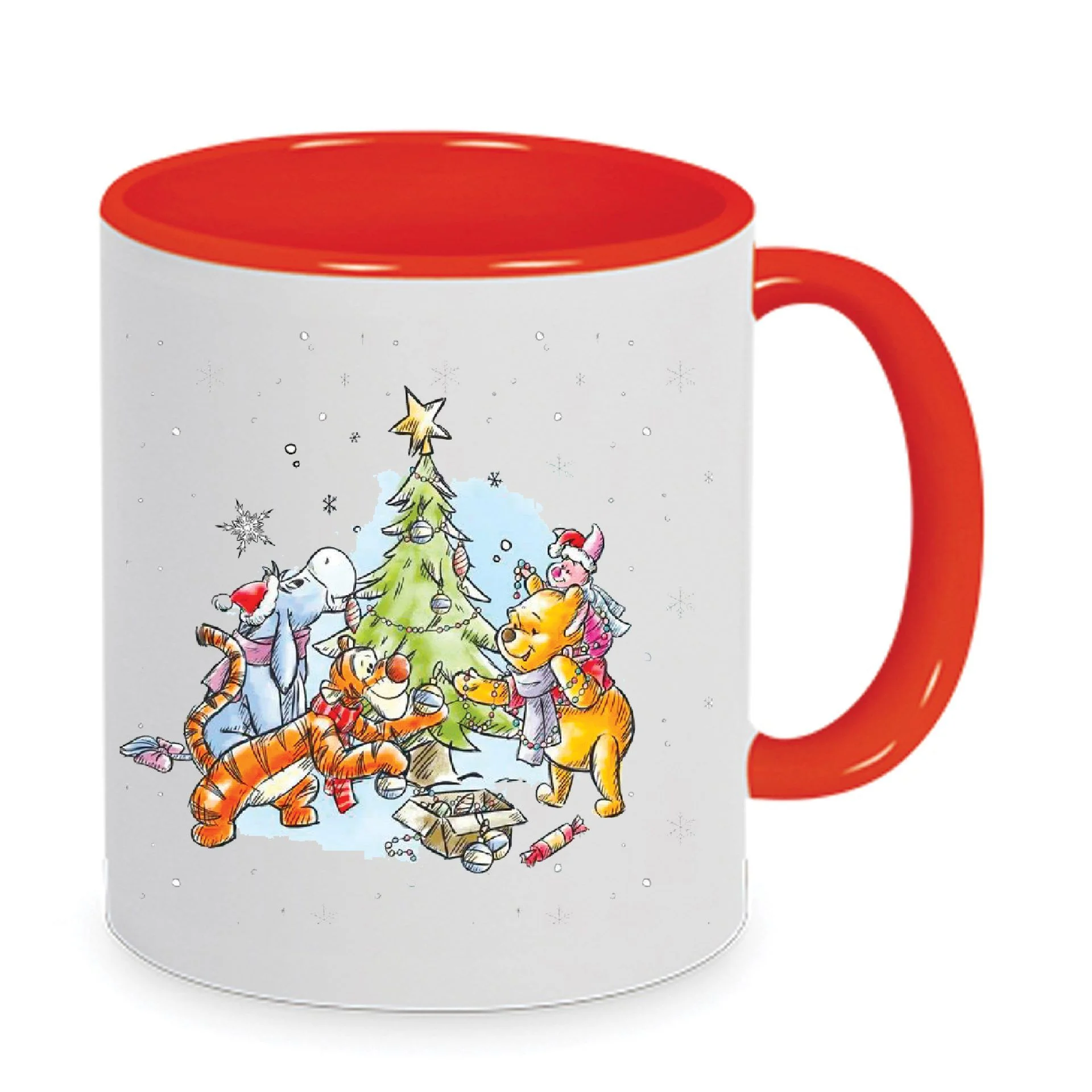 Φωτογραφία προϊόντος: Winnie the pooh Christmas mug Χριστουγεννιάτικη κούπα no105 κεραμική 330ml