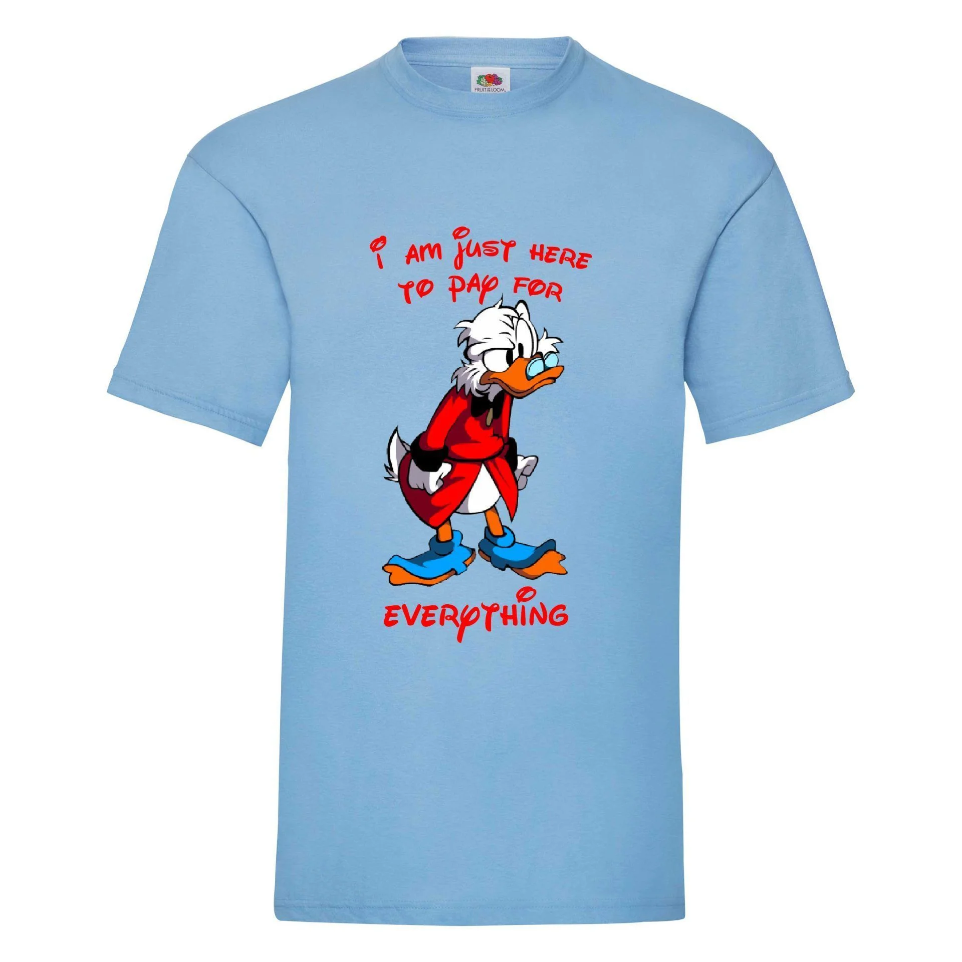 Φωτογραφία προϊόντος: Μπλούζα Scrooge Mc Duck no3 Original Fruit of the loom 100% βαμβάκι I am just here to pay everything