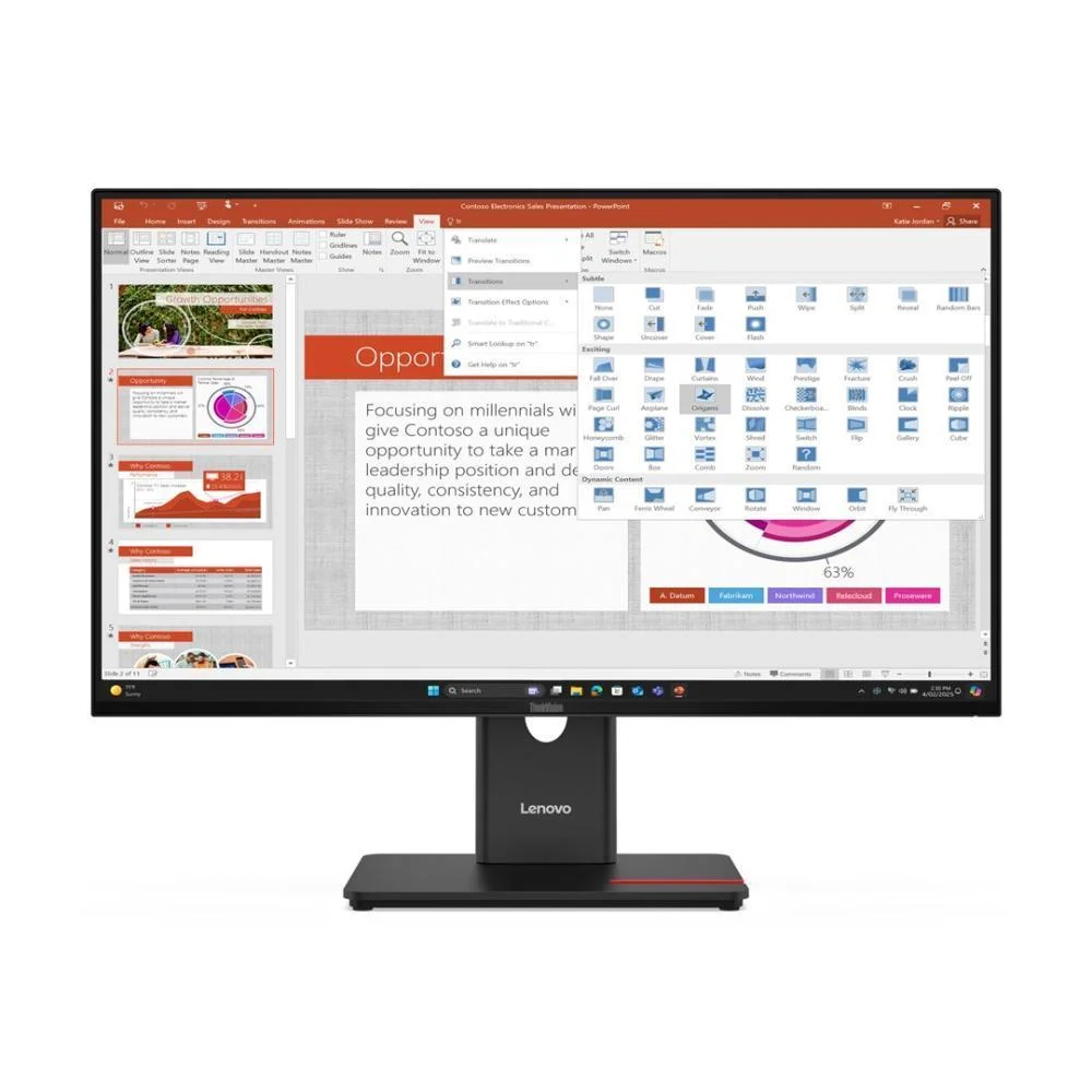Φωτογραφία προϊόντος: Lenovo ThinkVision T27-40 IPS Monitor 27" FHD 1920x1080 – έως 60 δόσεις
