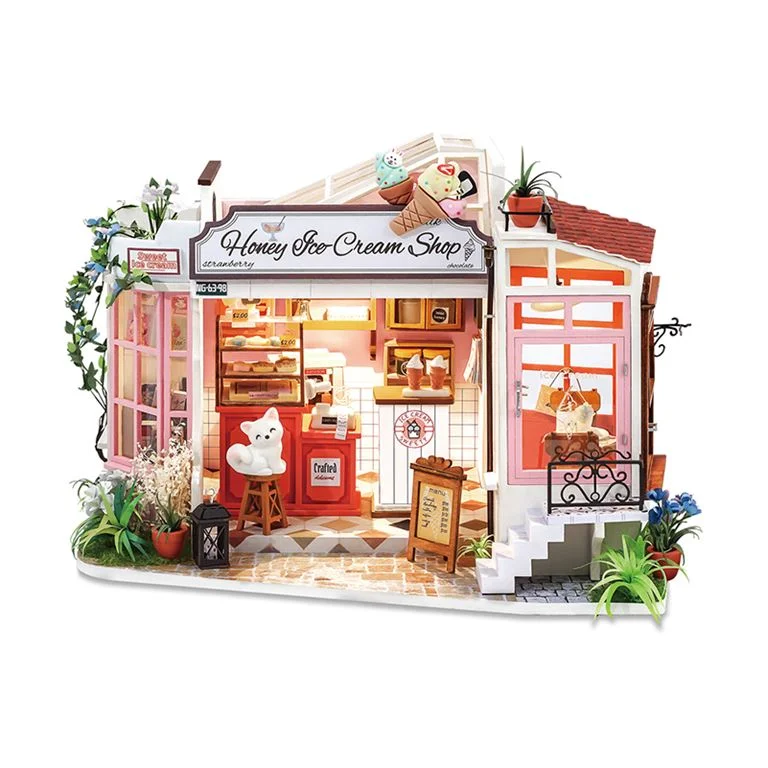 Φωτογραφία προϊόντος: Rolife Honey Ice-cream Shop DG148 DIY Wooden Dollhouse