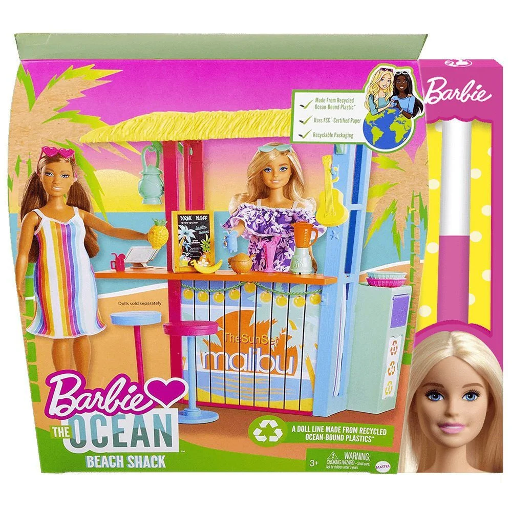 Φωτογραφία προϊόντος: Barbie Loves the Ocean Beach Shack Playset και δώρο λαμπάδα