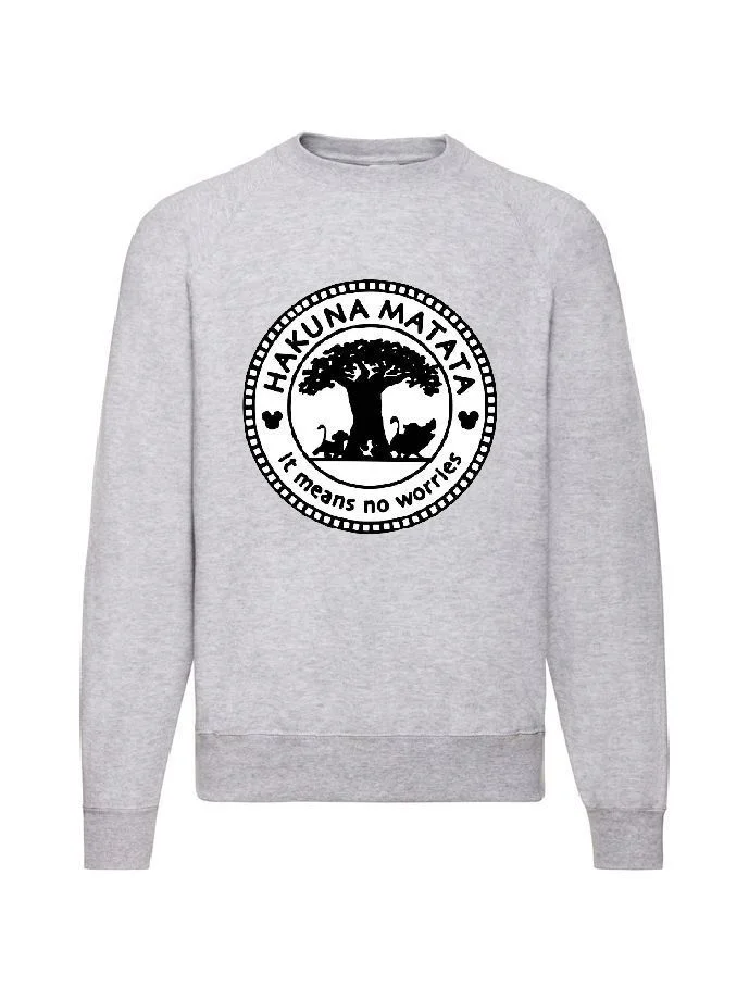 Φωτογραφία προϊόντος: Φούτερ Sweatshirt Lion King Hakuna Matata no7 Fruit of the loom 80% βαμβάκι it means no worries