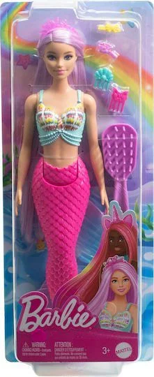 Φωτογραφία προϊόντος: Barbie Κούκλα Touch of Magic Mermaid Long Hair για 3+ Ετών 17εκ.