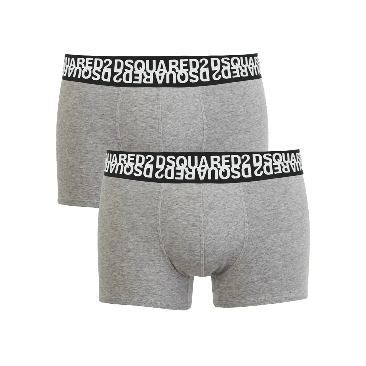 Φωτογραφία προϊόντος: Dsquared2 DSQUARED Ανδρικό Εσώρουχο Boxer Mirrored Logo - Διπλό Πακέτο, Χρώμα Γκρι