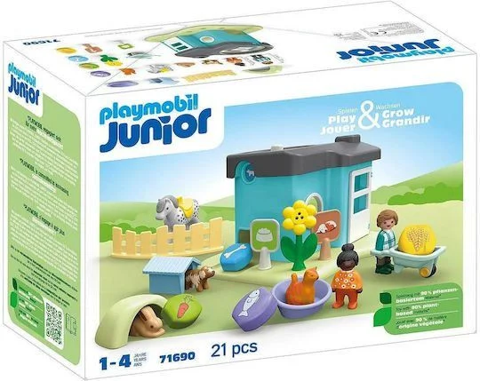 Φωτογραφία προϊόντος: Playmobil Junior Ξενώνας Μικρών Ζώων για 1-4 ετών