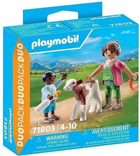 Φωτογραφία προϊόντος: Playmobil Duo Pack Αγρότισσα +#038; Παιδάκι Με Μοσχαράκι για 4-10 ετών