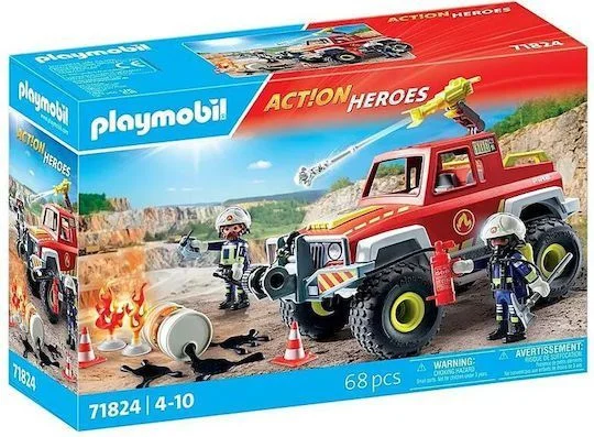 Φωτογραφία προϊόντος: Playmobil Action Heroes Πυροσβεστικό Όχημα 4x4 για 4-10 ετών