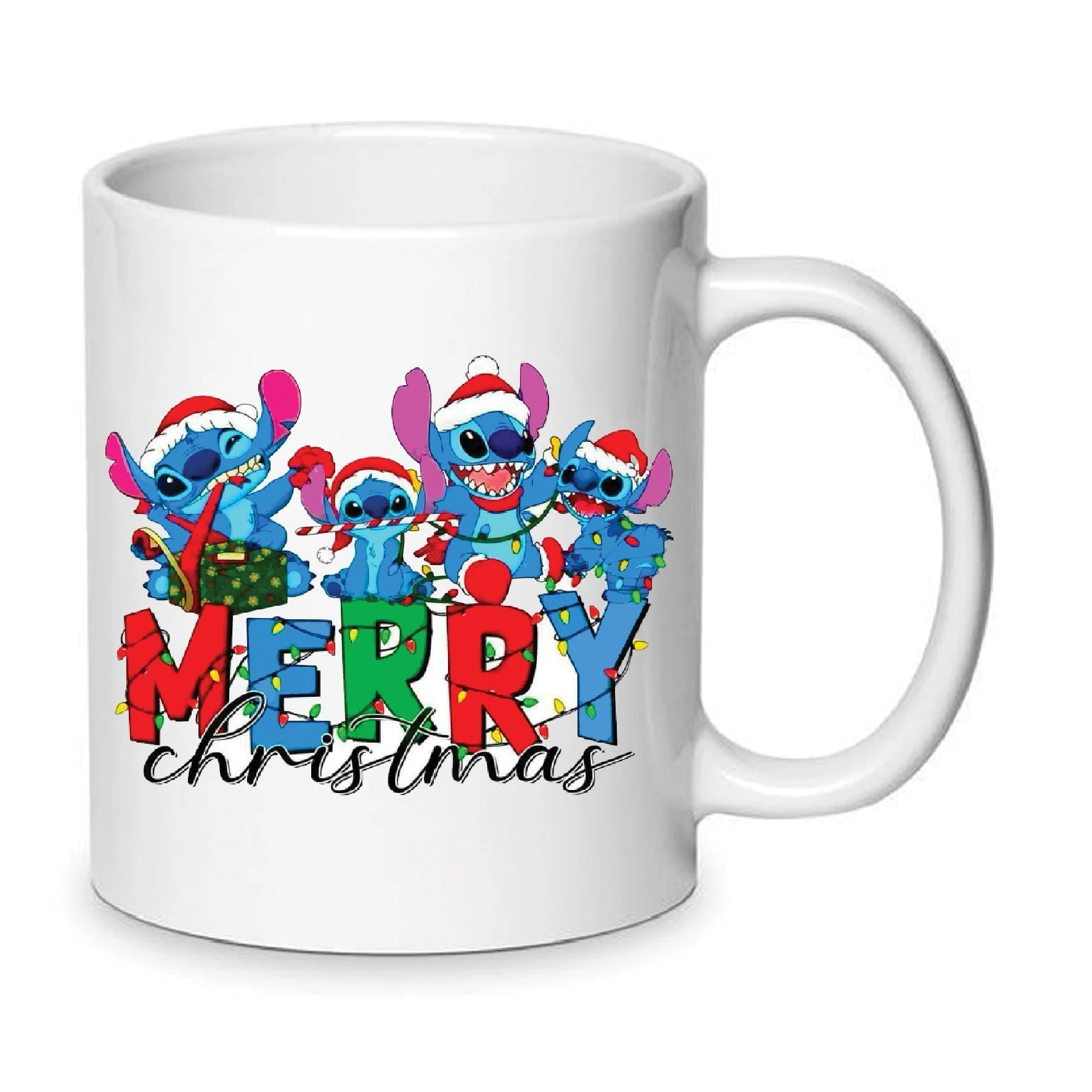 Φωτογραφία προϊόντος: Lilo and Stitch christmas mug χριστουγεννιάτικη κούπα no100 κεραμική 330ml
