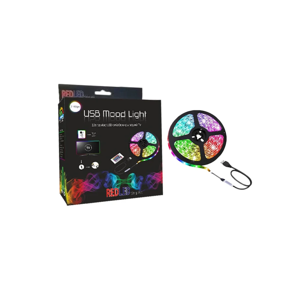 Φωτογραφία προϊόντος: REDLED ΚΙΤ 3m Ταινία LED USB TV BACKLIGHT RGB 5V/7.2W/IP20+Χειριστήριο 2999