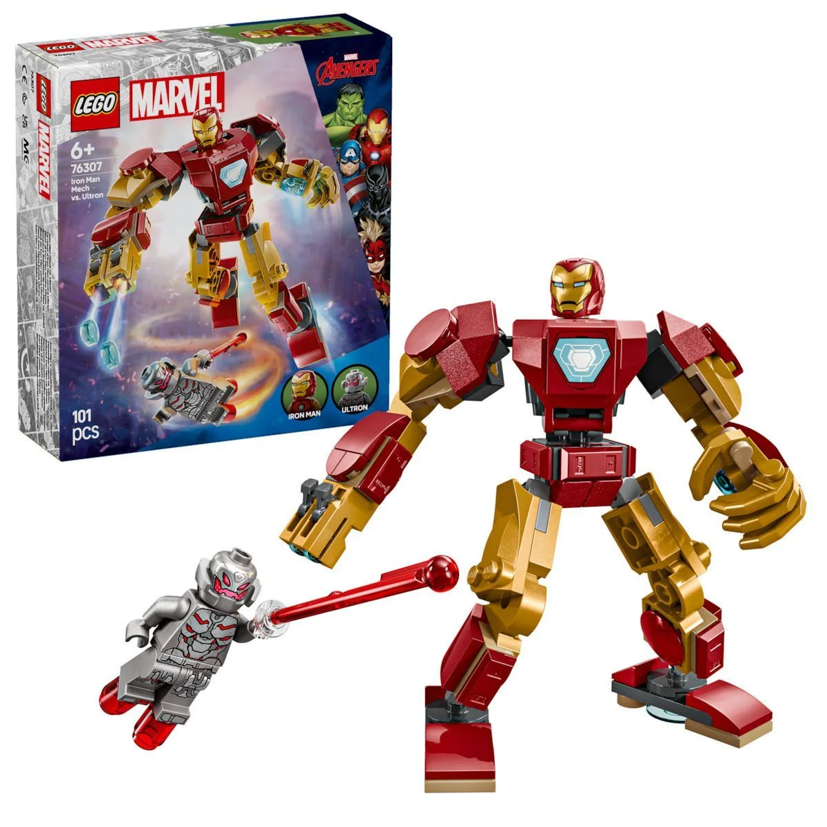 Φωτογραφία προϊόντος: Lego Marvel Iron Man Mech vs. Ultron για 6+ Ετών 101τμχ