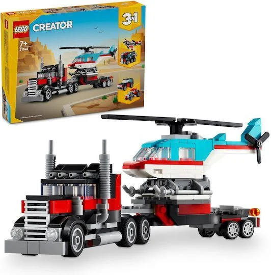 Φωτογραφία προϊόντος: Lego Creator Flatbed Truck With Helicopter για 7+ Ετών