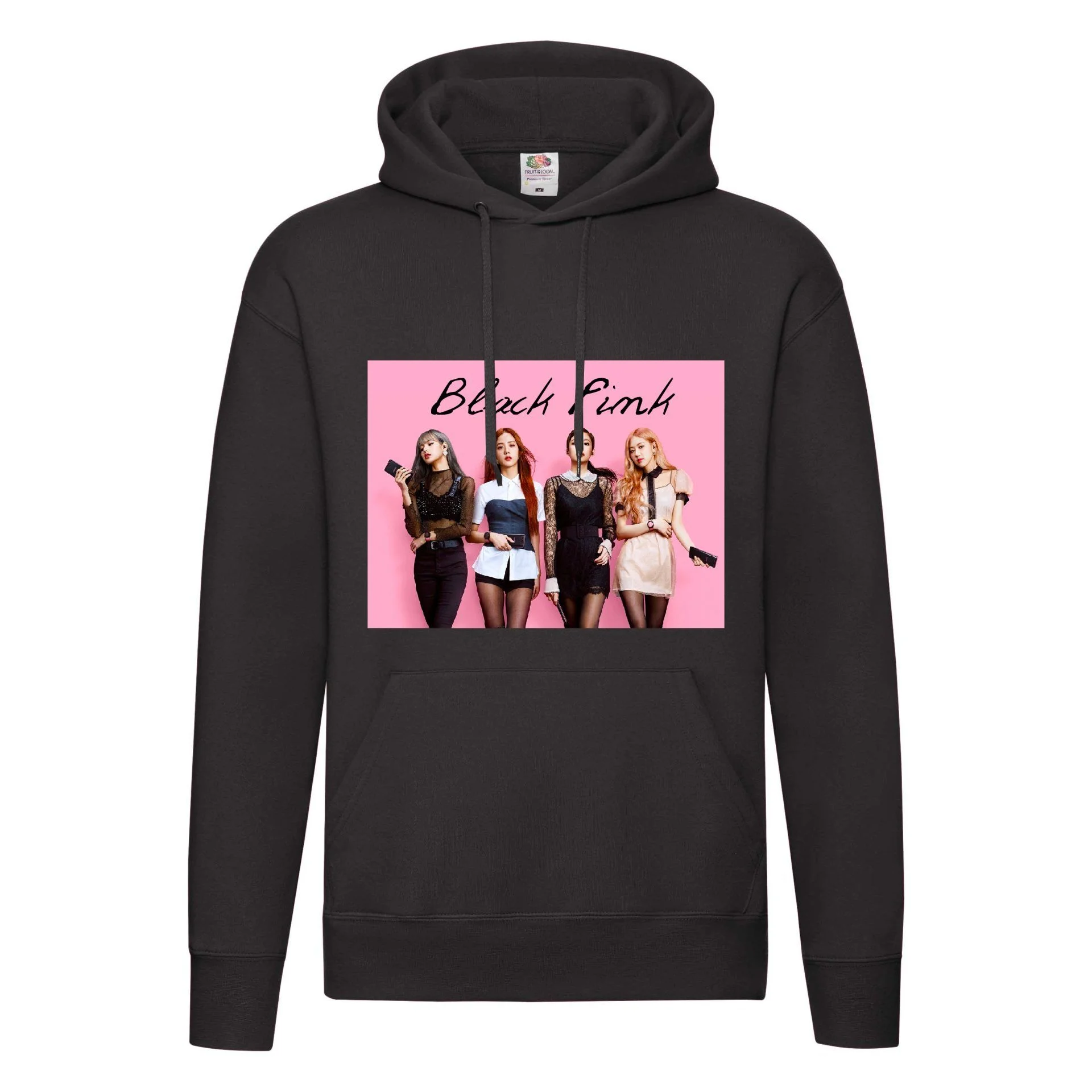 Φωτογραφία προϊόντος: Φούτερ με κουκούλα Black Pink no21 Original Fruit of the loom 70% βαμβάκι άριστης ποιότητας