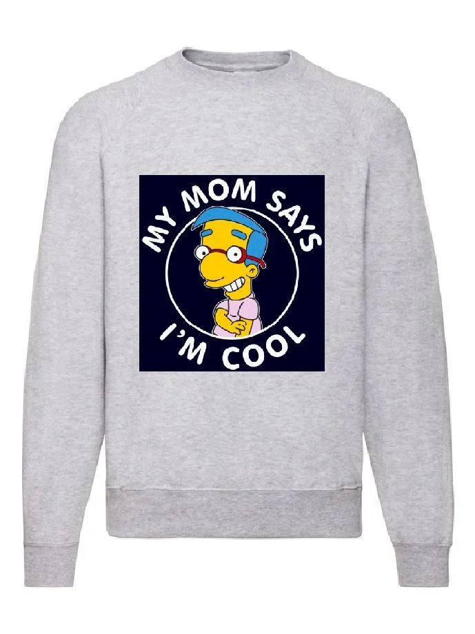 Φωτογραφία προϊόντος: Φούτερ Sweatshirt The simpsons My mom says i m cool no6 Original Fruit of the loom 80% βαμβάκι