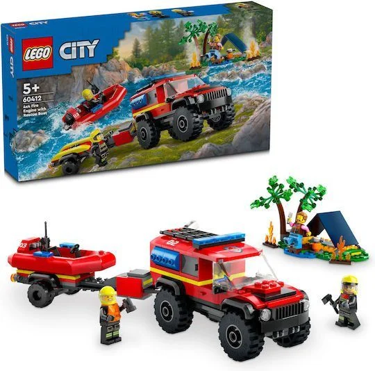 Φωτογραφία προϊόντος: Lego City 4x4 Fire Truck With Rescue Boat για 5+ Ετών