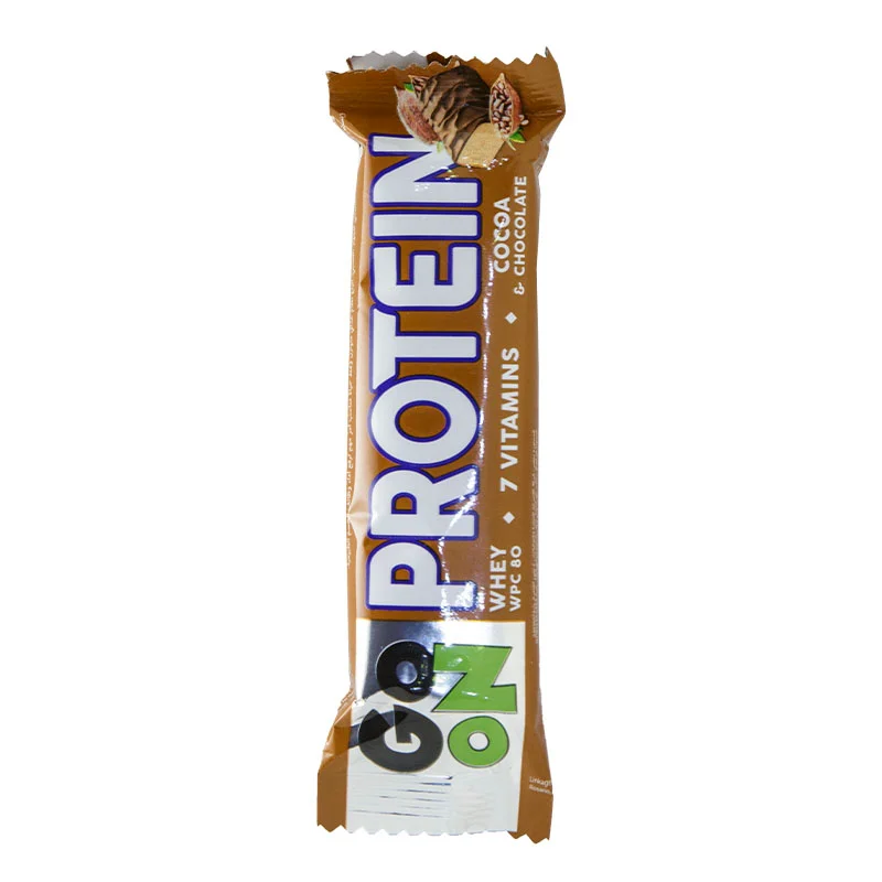 Φωτογραφία προϊόντος: INSTABAR Go On Protein 20 % με κακάο σοκολάτα, εμπλουτισμένη με βιταμίνες 50 gr Συσκευασία