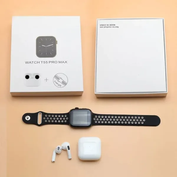 Φωτογραφία προϊόντος: OEM T55 Pro Max smart watch + earphones