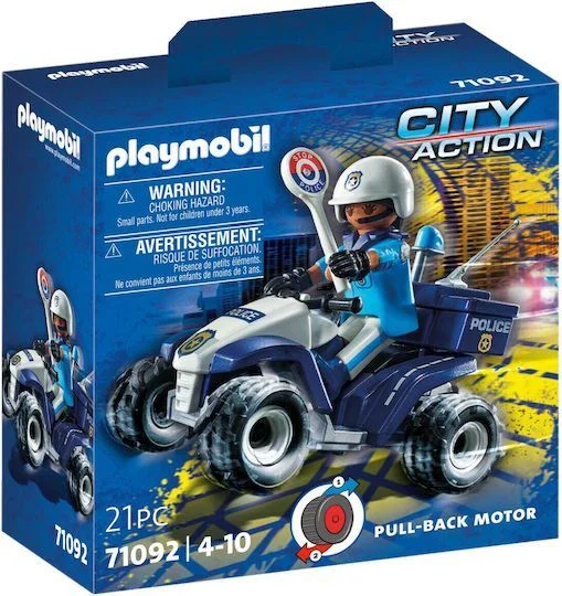 Φωτογραφία προϊόντος: Playmobil City Action Police Quad για 4-10 ετών Αστυνομικός με γουρούνα