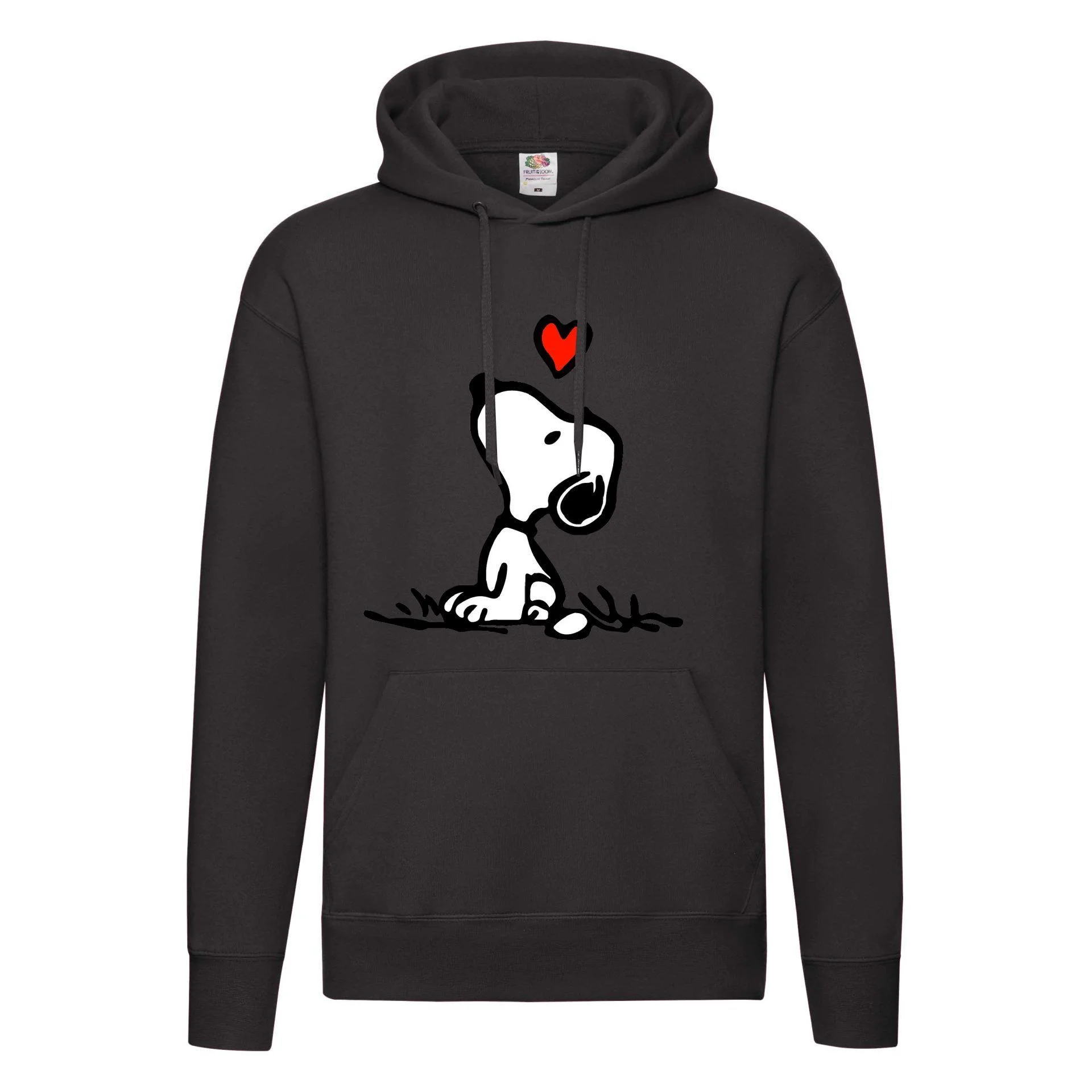 Φωτογραφία προϊόντος: Φούτερ με κουκούλα Snoopy Love no2 Original Fruit of the loom 70% βαμβάκι άριστης ποιότητας