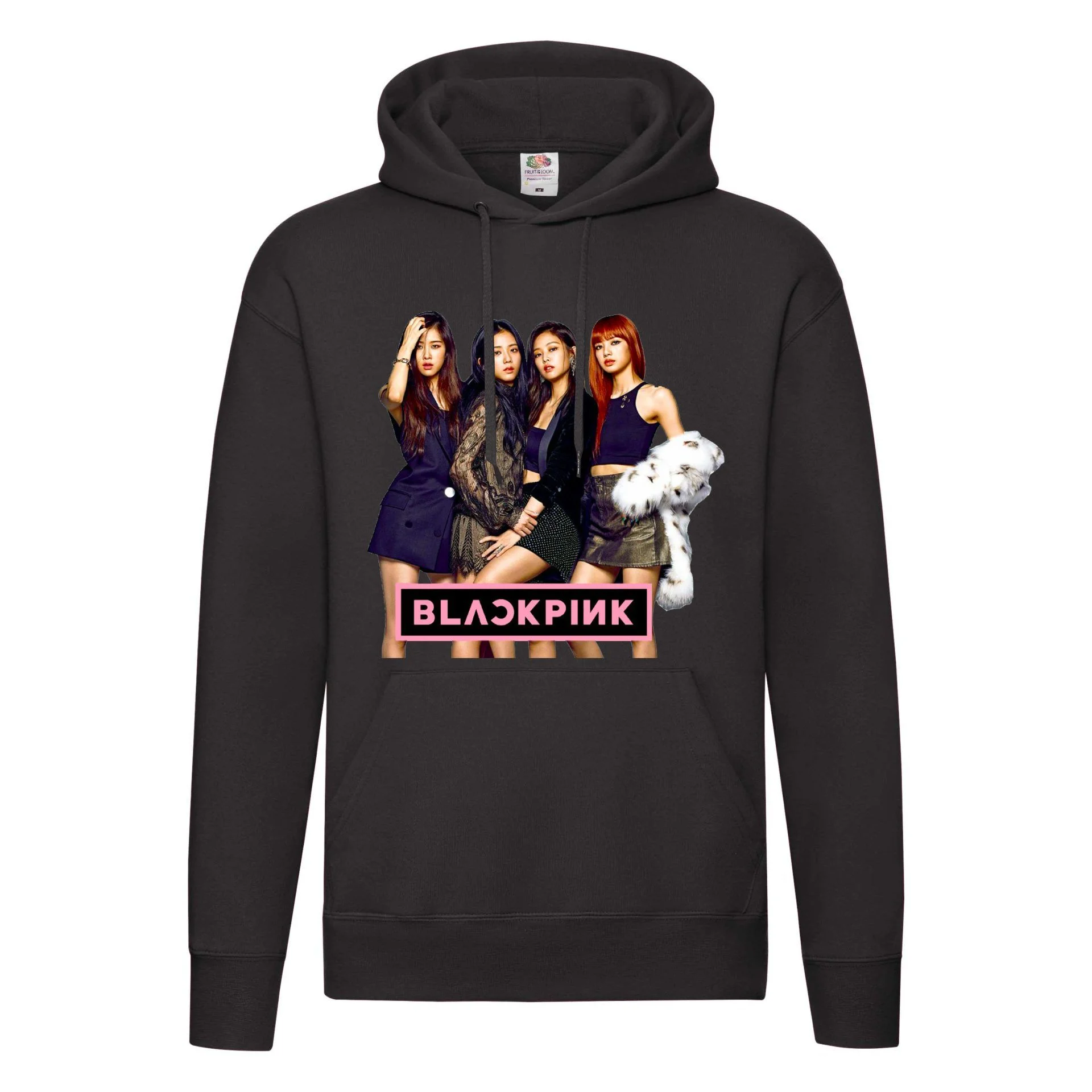 Φωτογραφία προϊόντος: Φούτερ με κουκούλα Black Pink no20 Original Fruit of the loom 70% βαμβάκι άριστης ποιότητας