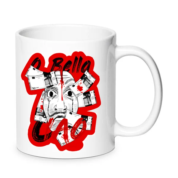 Φωτογραφία προϊόντος: Money heist La casa de papel mug bella ciao κούπα no2 κεραμική 330ml