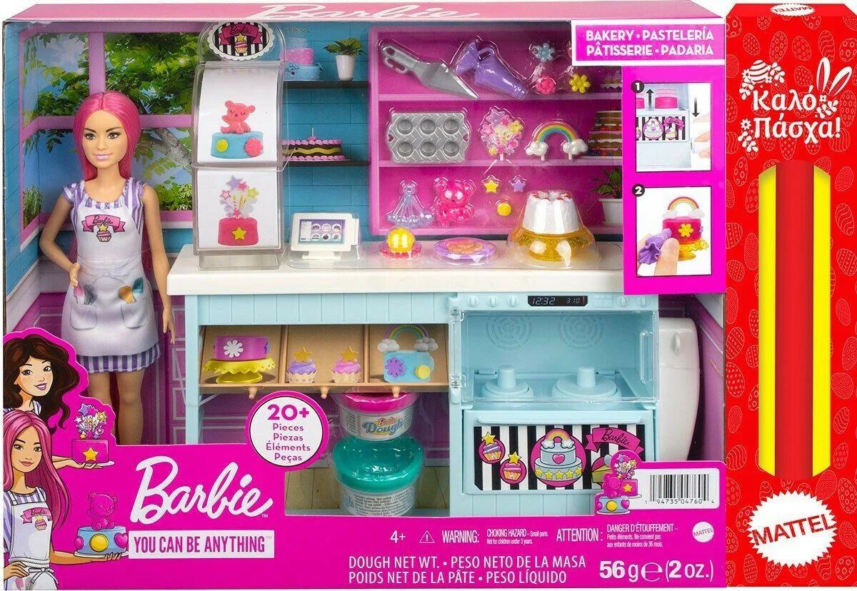 Φωτογραφία προϊόντος: Barbie Νέο Ζαχαροπλαστείο Και Κούκλα και δώρο λαμπάδα
