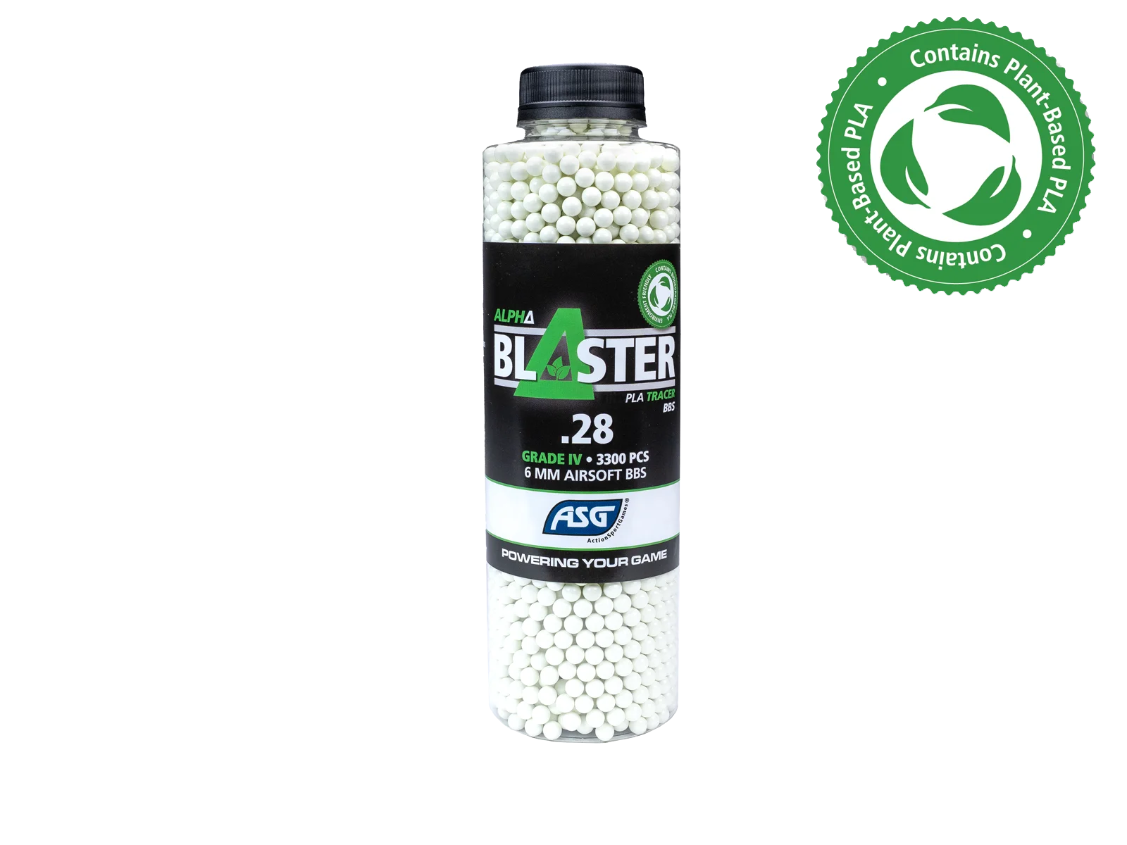 Φωτογραφία προϊόντος: ΜΠΙΛΙΕΣ SOFT ASG Alpha Blaster Bio Tracer GRN, 0.28gr/3300bbs