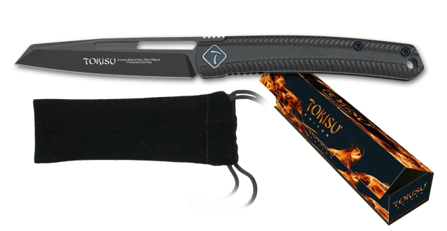Φωτογραφία προϊόντος: ΣΟΥΓΙΑΣ TOKISU pocket knife. Ebony. Ball bearing Bl.8cm,25289