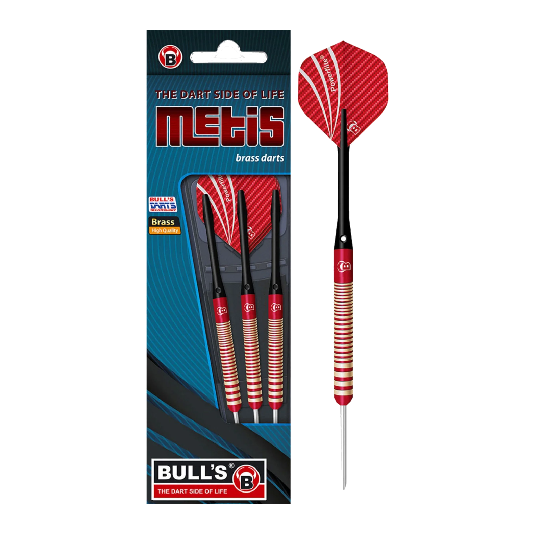 Φωτογραφία προϊόντος: BULLs ΒΕΛΑΚΙΑ DART BULL+#039;S, Steel Darts, Metis, Red, 21g