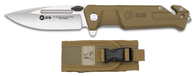 Φωτογραφία προϊόντος: ΣΟΥΓΙΑΣ K25 penknife. TAN sation rubber. Bl.9cm, 25238