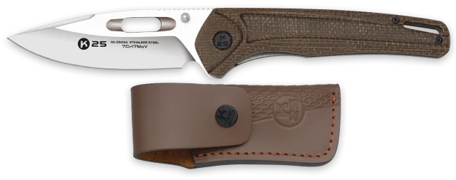 Φωτογραφία προϊόντος: Σουγιάς K25 caramel micarta pocket knife, 25234