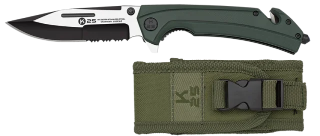 Φωτογραφία προϊόντος: Σουγιάς K25 tactical pocket knife. Green G10.Saw, 25235