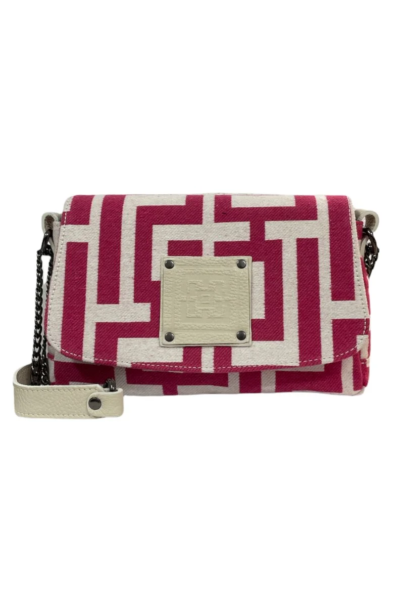 Φωτογραφία προϊόντος: Midneto Rhea Pink Beige Labyrinth Bag
