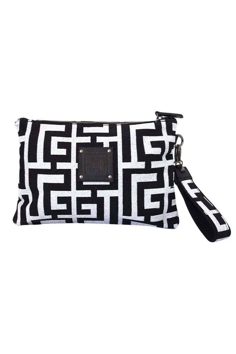 Φωτογραφία προϊόντος: Midneto Ifigenia Silver (Lurex) Black Labyrinth Bag
