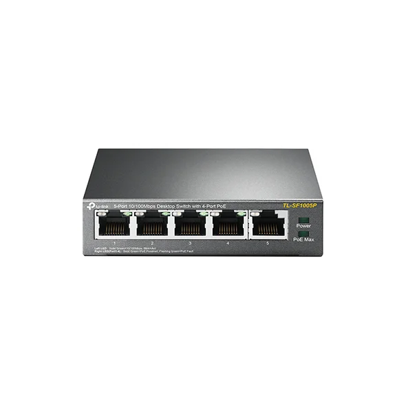 Φωτογραφία προϊόντος: 5-port 10/100Mbps Desktop PoE+ Switch TP-Link TL-SF1005P (v 5.0)