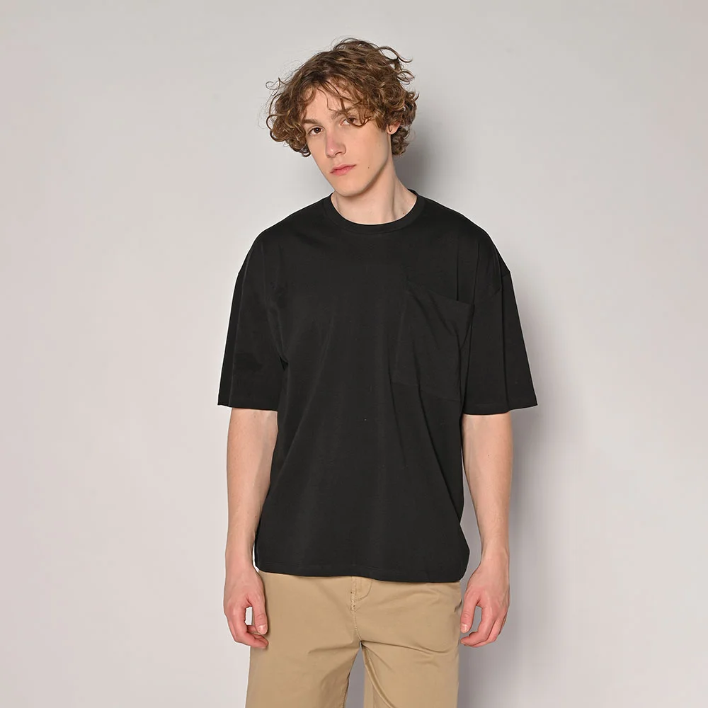 Φωτογραφία προϊόντος: T-shirt Ανδρικό Brokers Με Τσέπη Black Oversized