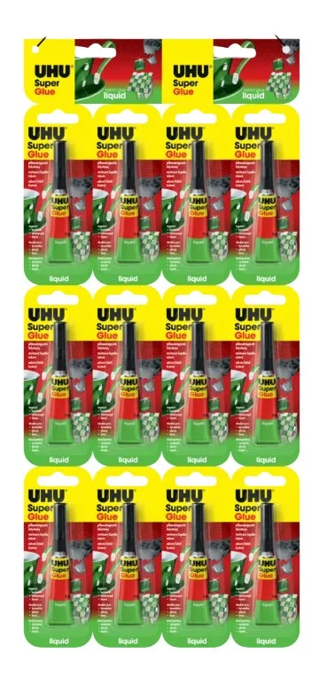 Φωτογραφία προϊόντος: UHU Superglue Υγρή Κόλλα Jumbo 3g B12