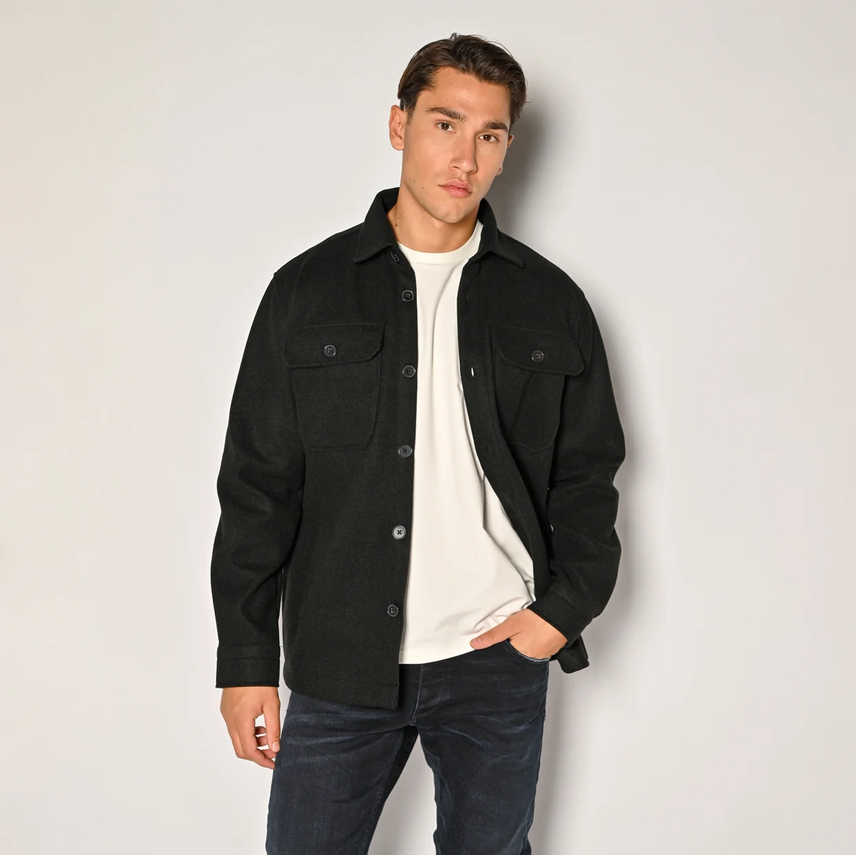 Φωτογραφία προϊόντος: Ανδρικό Πουκάμισο Black Loose Fit Brokers