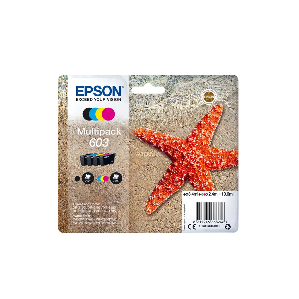 Φωτογραφία προϊόντος: Epson Μελάνι Inkjet 603 Multipack (C13T03U64010) (EPST03U640)