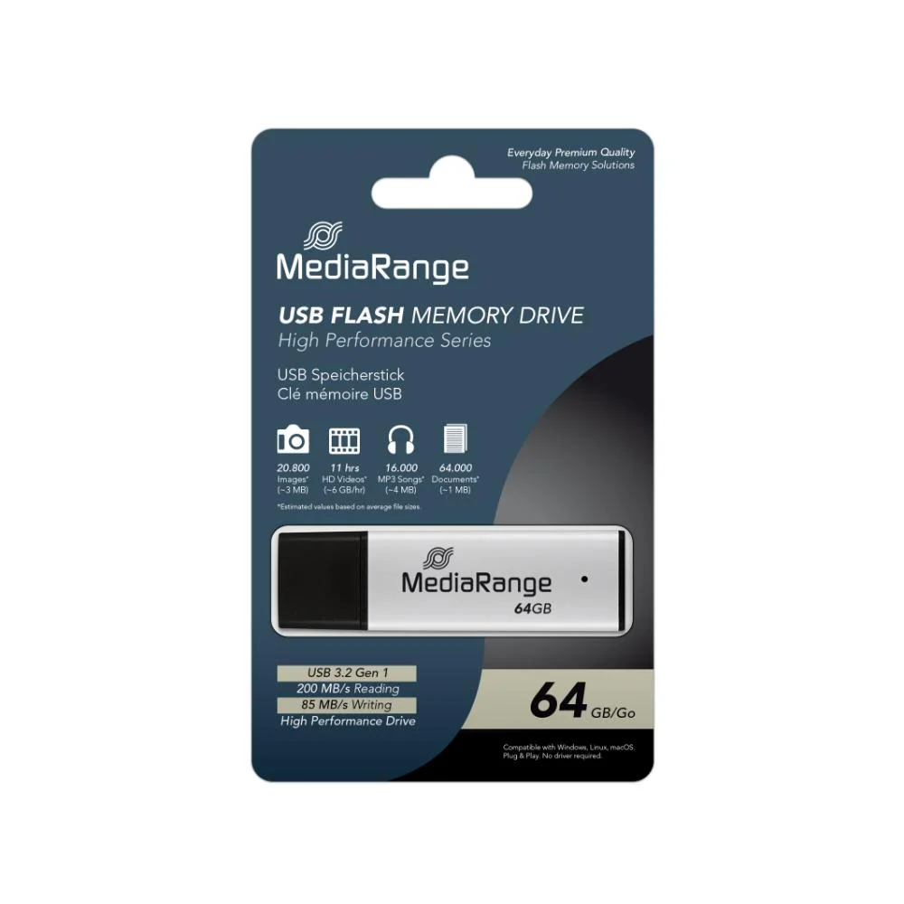 Φωτογραφία προϊόντος: MR SSD & USB FLASH DRIVES & MEMORY CARDS MediaRange USB 3.0 high performance flash drive, 64GB (MR1901)