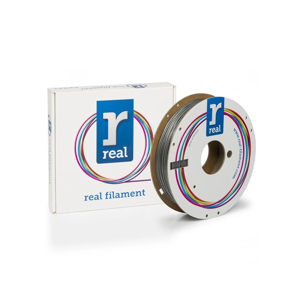 Φωτογραφία προϊόντος: REAL FILAMENTS REAL PLA Sparkle 3D Printer Filament - Sparkle Silver Lining - spool of 0.5Kg - 1.75mm (REALPLASPRKSILVER500MM175)