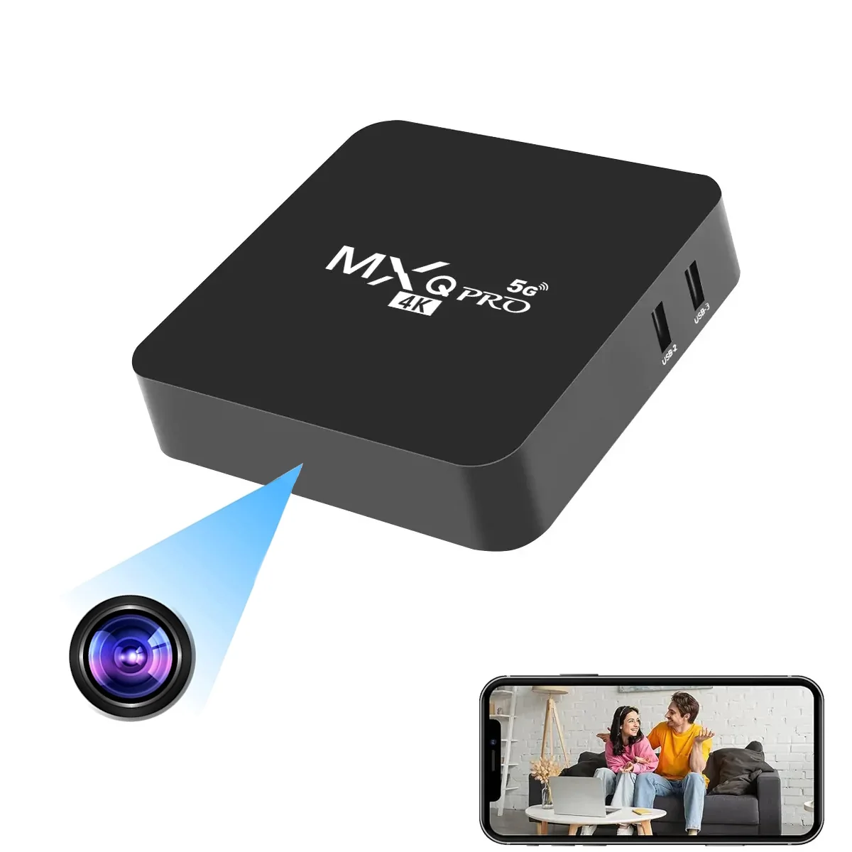 Φωτογραφία προϊόντος: S-Talk A-24 Κρυφή Κάμερα TV Box FHD Live Εικόνα Μέσω Ίντερνετ 32GB (Ανιχν. Κίνησης/Android/iOS)