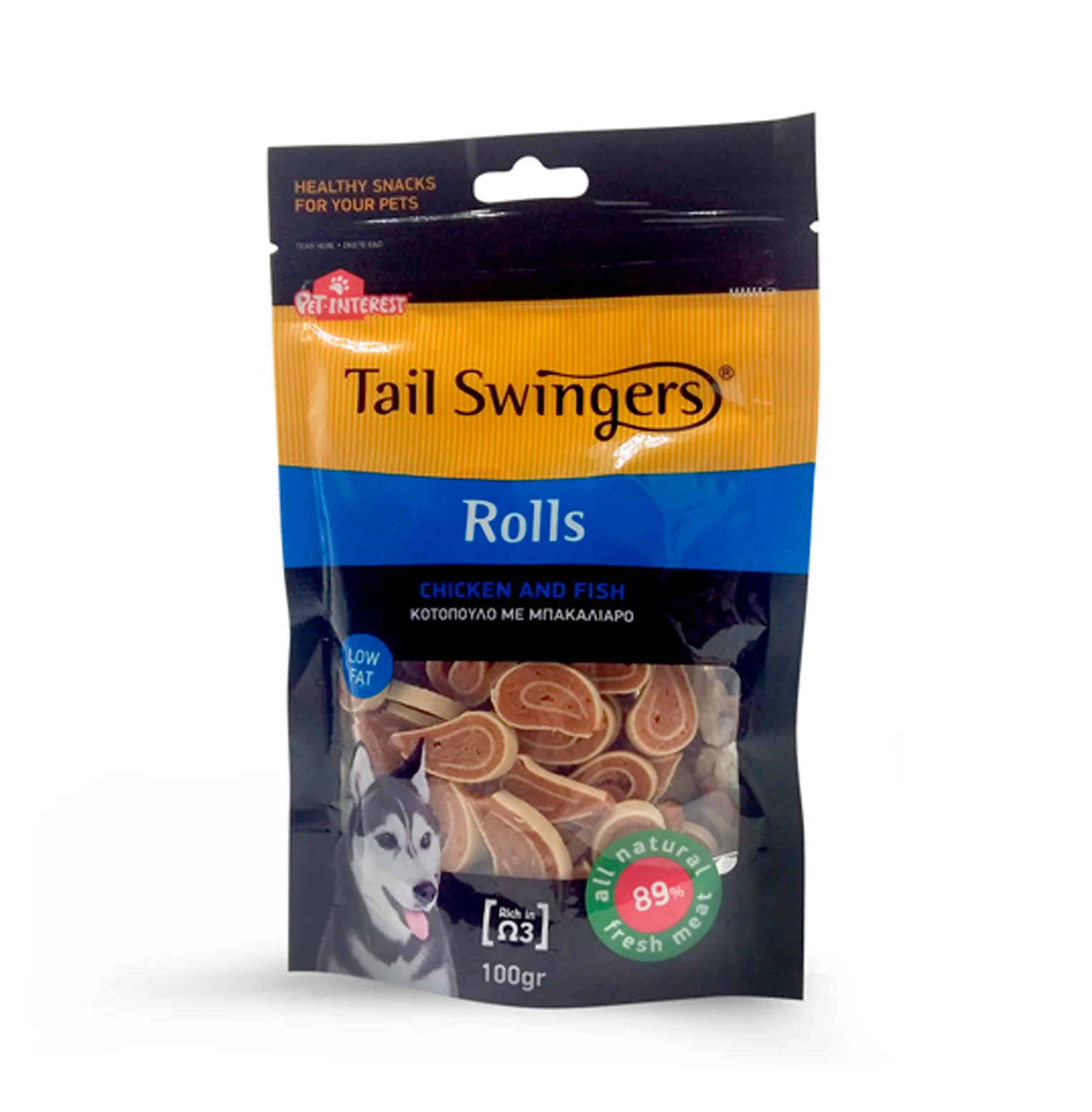 Φωτογραφία προϊόντος: Tailswingers ROLLS CHICKEN WITH FISH 100 gr.