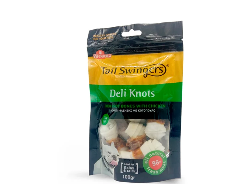 Φωτογραφία προϊόντος: Tailswingers DELI KNOTS-RAWHIDE WITH CHICKEN 100 gr